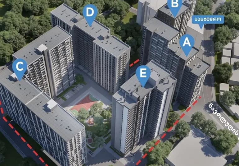 Квартира с 1 спальней в Исани